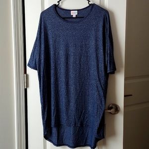 LuLaRoe short sleeve blue with sparkle of white xs